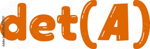 Cute Math Determinant Matrix A Sign Symbol det(A), Mathematics Subject Education