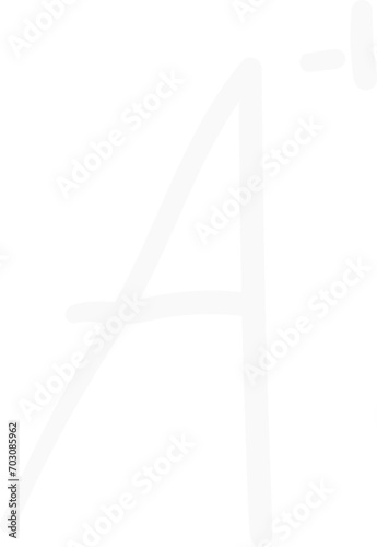 Cute Mathematic Inverse Matrix Sign Symbol A-1, Math Subject Education
