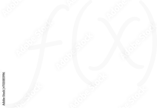 Cute Mathematic Function of X f(x) Sign Symbol, Math Subject Education