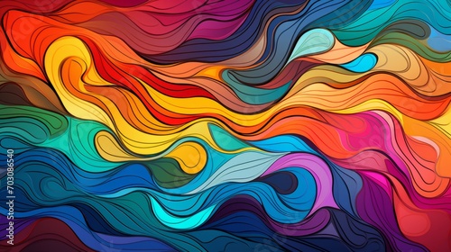 Energetic and colorful background with intricate and abstract patterns