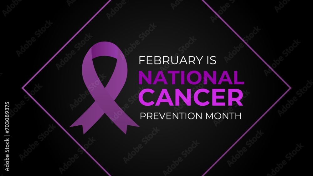 National Cancer prevention month is observed every year in February, to promote access to cancer diagnosis, treatment and healthcare for all. banner, cover, card, backdrop. Vector illustration National Cancer prevention month is observed every year in February, to promote access to cancer diagnosis, treatment and healthcare for all. banner, cover, card, backdrop. Vector illustration