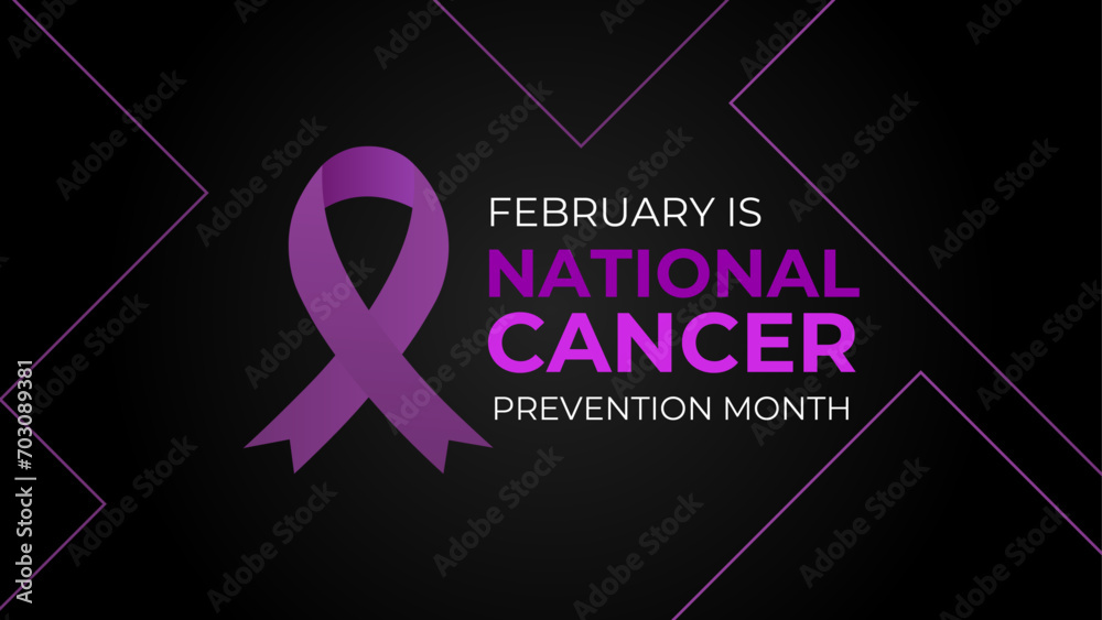National Cancer prevention month is observed every year in February, to promote access to cancer diagnosis, treatment and healthcare for all. banner, cover, card, backdrop. Vector illustration National Cancer prevention month is observed every year in February, to promote access to cancer diagnosis, treatment and healthcare for all. banner, cover, card, backdrop. Vector illustration