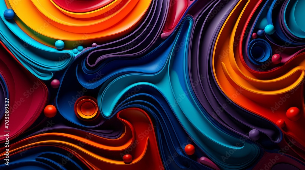 Vibrant 3D design, a canvas of creativity and imagination in three dimensions Vibrant 3D design, a canvas of creativity and imagination in three dimensions