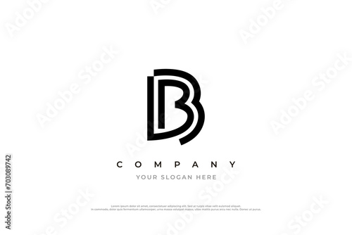 Initial Letter B or BB Logo Design Vector Template