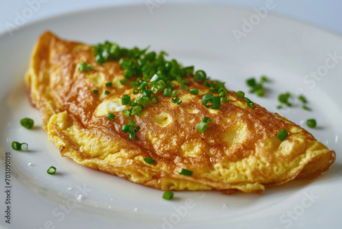 An artfully crafted French omelet