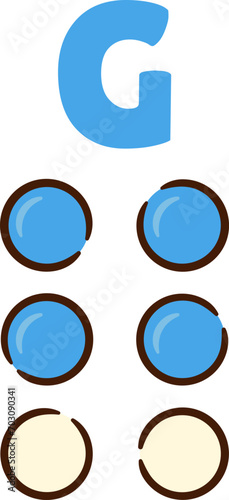 Alphabet G Braille Dots Symbol Font Capital Letter Uppercase