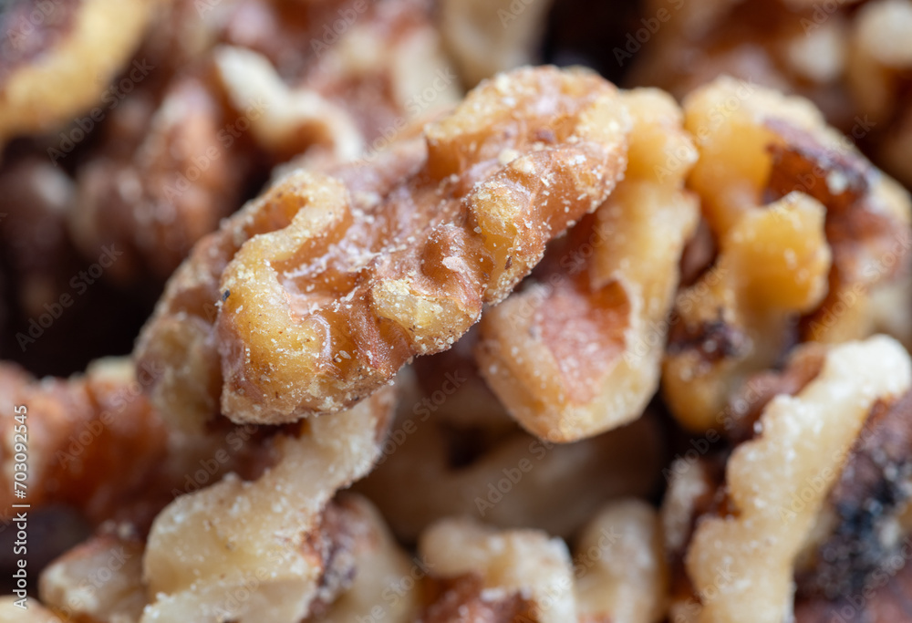 close up of walnuts background close up of walnuts background