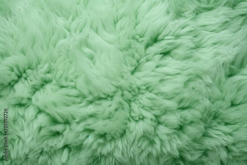 Green Fluffy Fur Background: Soft and Cozy Texture