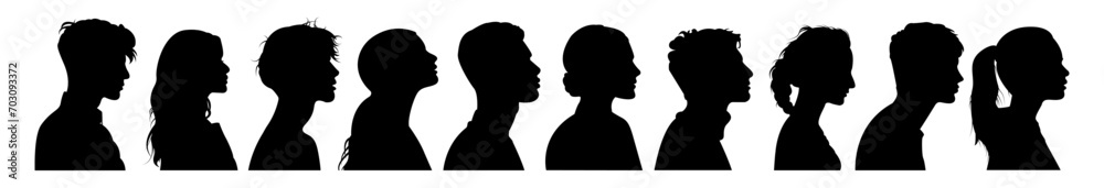 silhouette person head and shoulders silhouette person head and shoulders