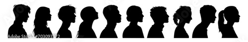 silhouette person head and shoulders