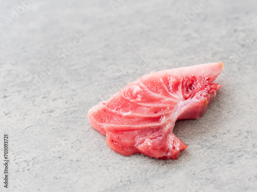 Fresh sliced raw tuna 