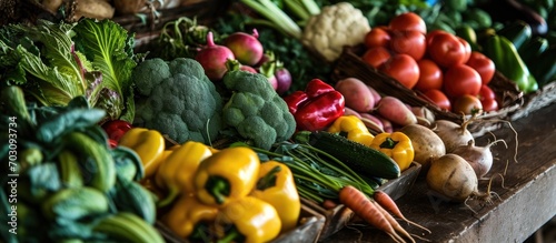 Assortment of garden-fresh organic veggies.
