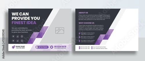 Corporate Postcard or Eddm postcard design template, Corporate Business Postcard Template Design, Simple and Clean Modern Minimal Postcard Template, Business Postcard Layout	