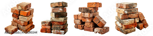 Stack of old bricks  png collection