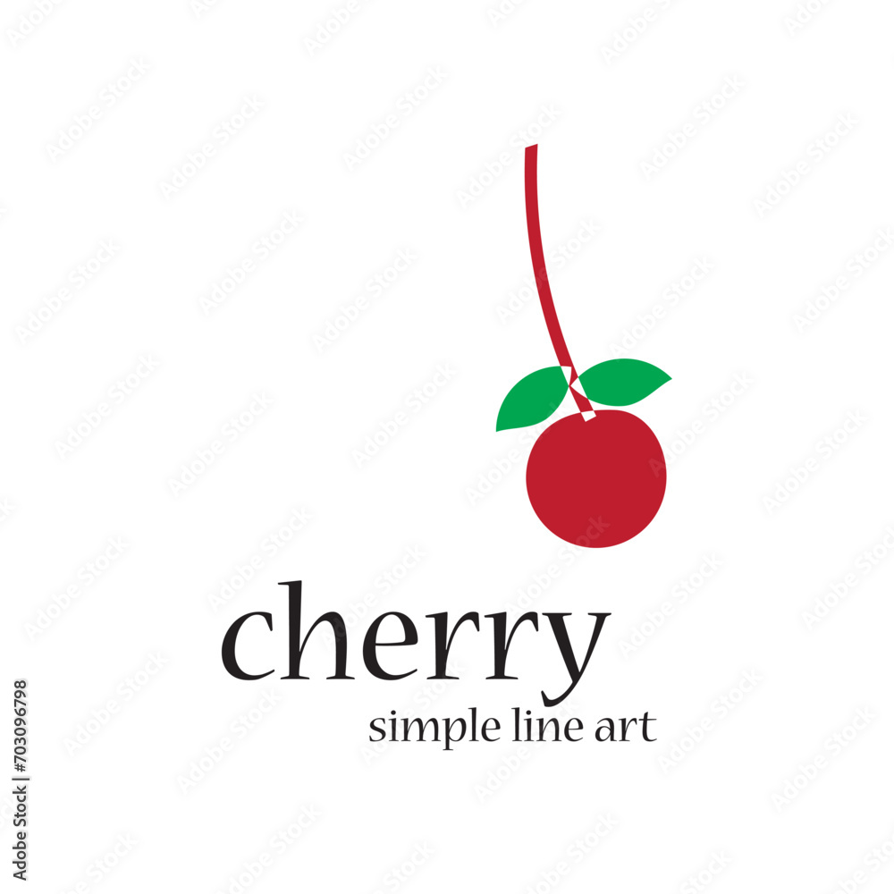 cherry logo template, simple, unique and fresh