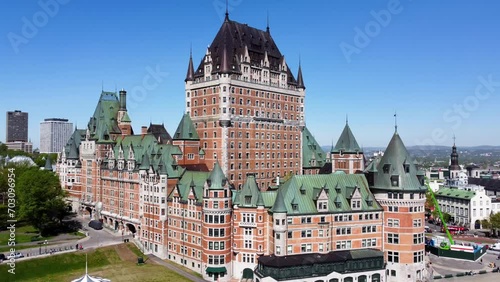 Vue aérienne du Chateau Frontenac, Vieux-Québec, Canada photo