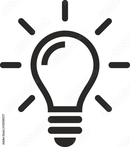 Light bulb icon vector | Electric lamp | thinking symbol, Solution symbol | idea symbol