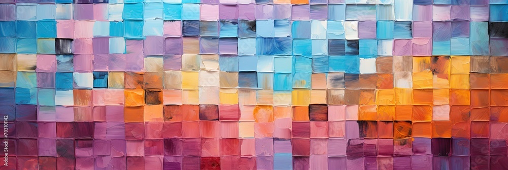 Fototapeta premium palette knife textured painting abstract background art Detailed texture of brush strokes Abstract Colorful artwork oi dabs paint