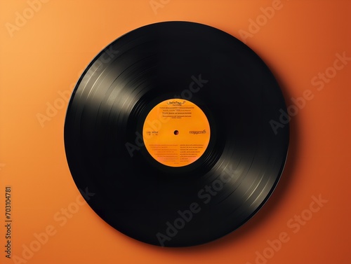 Vintage Vinyl Record Mockup for Music Enthusiasts - AI Generated photo