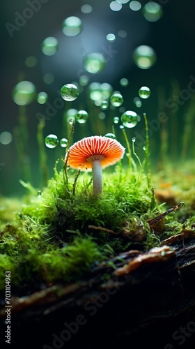 A Tiny Mushroom in a Mossy Wonderland