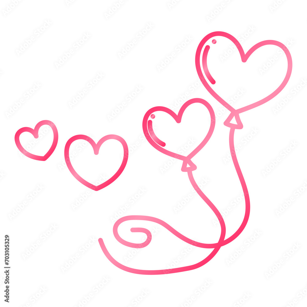 doodle icon valentine's day elements collection