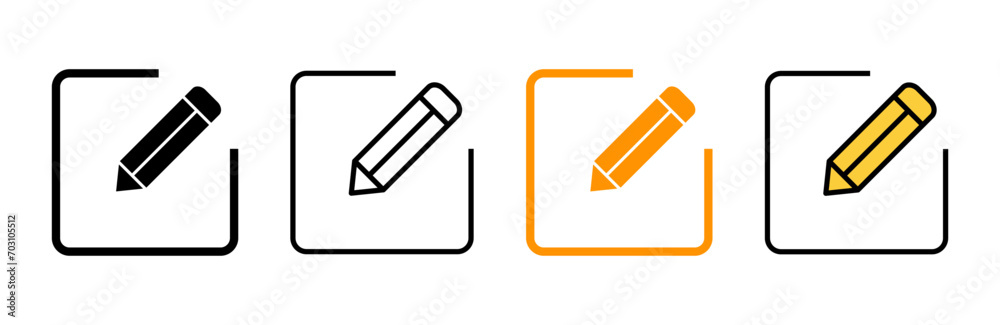 Edit icon set vector. edit document sign and symbol. edit text icon. pencil. sign up Edit icon set vector. edit document sign and symbol. edit text icon. pencil. sign up