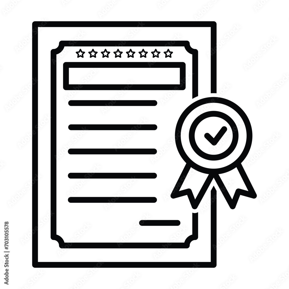 Certificate icon design, illustration design Certificate icon design, illustration design
