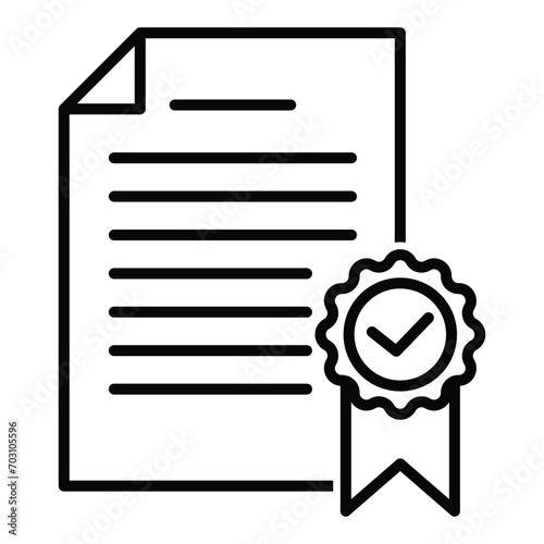 Certificate icon design, illustration design