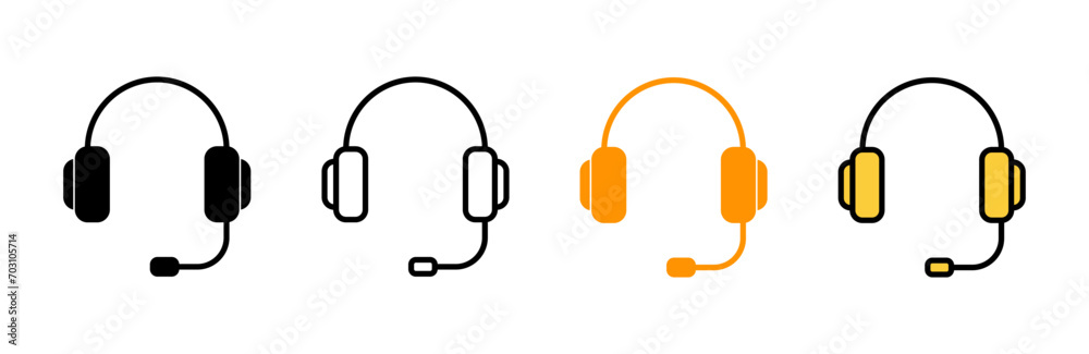 Headphone icon set vector. headphone sign and symbol Headphone icon set vector. headphone sign and symbol