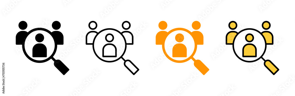 Hiring icon set vector. Search job vacancy sign and symbol. Human resources concept. Recruitment Hiring icon set vector. Search job vacancy sign and symbol. Human resources concept. Recruitment