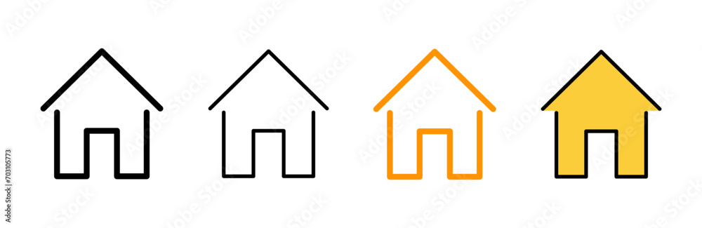 House icon set vector. Home sign and symbol House icon set vector. Home sign and symbol