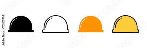 Helmet icon set vector. Motorcycle helmet sign and symbol. Construction helmet icon. Safety helmet