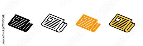 Newspaper icon set vector. news paper sign and symbolign