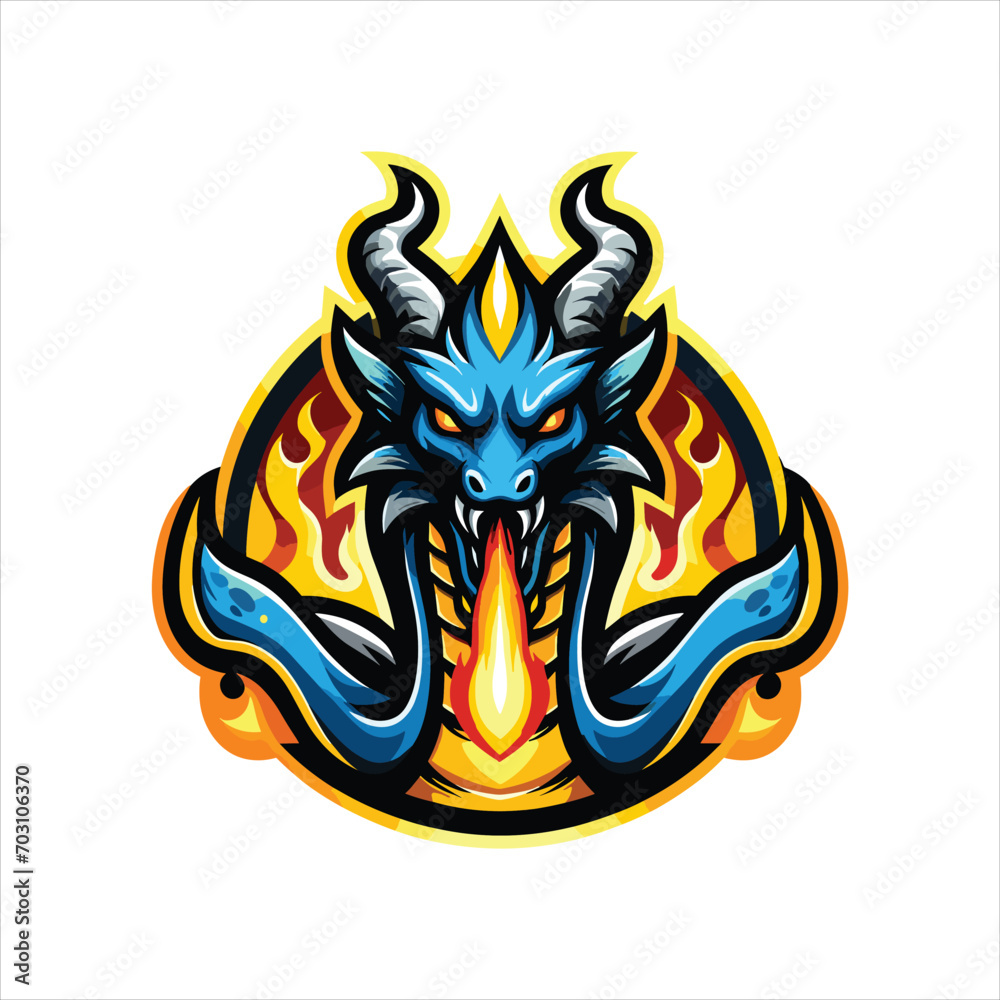 dragon logo esport design