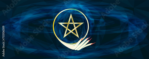 Facebook cover. Ace of Pentacles