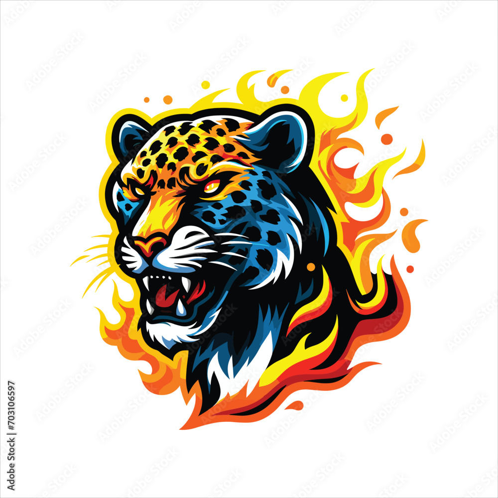 jaguar head mascot logo