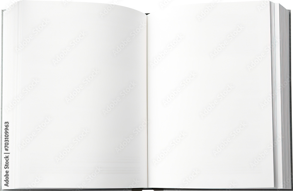 Open white book mockup isolated on transparent background. PNG Open white book mockup isolated on transparent background. PNG