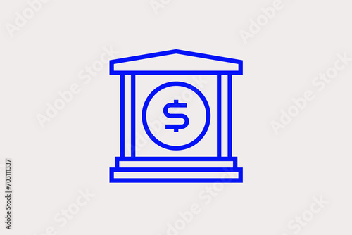 image of a dollar. Vector illustration. 