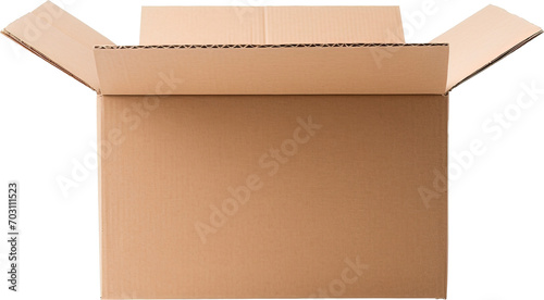 Cardboard box isolated on transparent background. PNG photo
