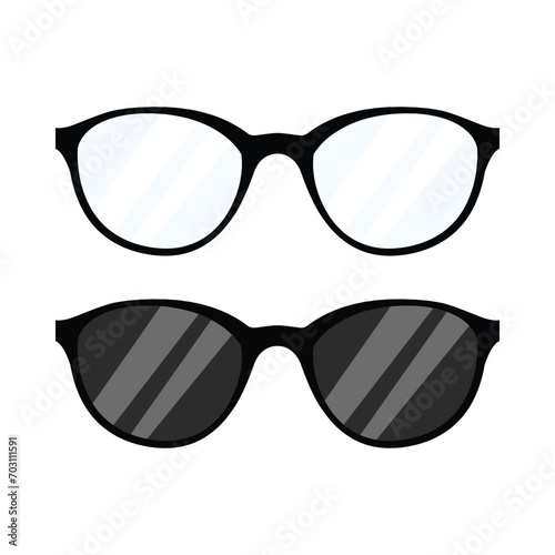 glasses designs vector illustrations set
