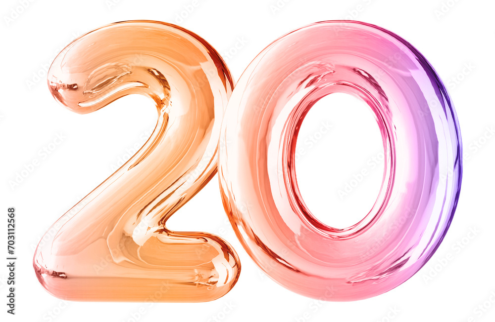 Gradient Bubble Number 84 luxury render Gradient Bubble Number 84 luxury render