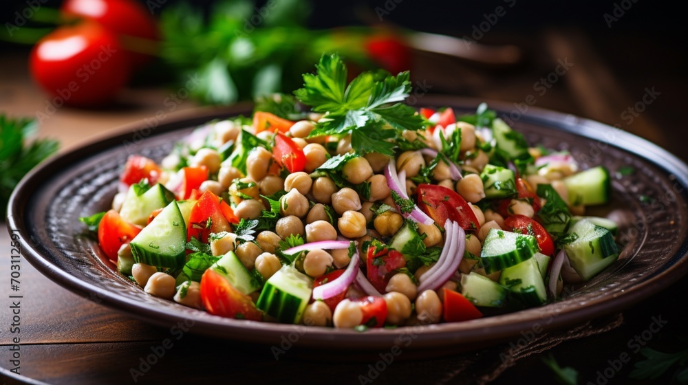 salad with beans and vegetables
