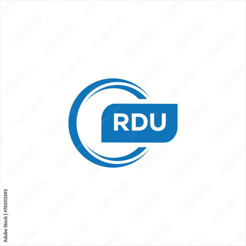 RDU letter design for logo and icon.RDU typography for technology, business and real estate brand.RDU monogram logo.