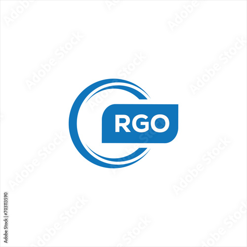  RGO letter design for logo and icon.RGO typography for technology, business and real estate brand.RGO monogram logo. photo