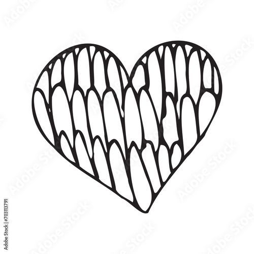 heart. hearts. doodle. different patterns of hearts. beauty. valentine's day. vector. on a white background. pattern. a decorative element. decor.