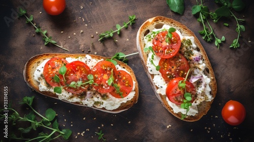 bruschetta with tomato and basil