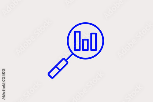 search data pictogram in flat style design. Vector illustration.	

