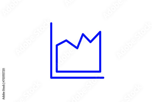 Analysis data pictogram isolated on white in flat style design. Vector illustration.	
