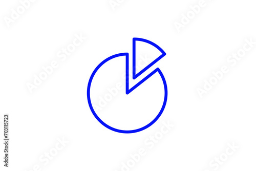 Free Download stats pie pictogram  isolated on white in flat style design. Vector illustration.	
 - GFXLoad