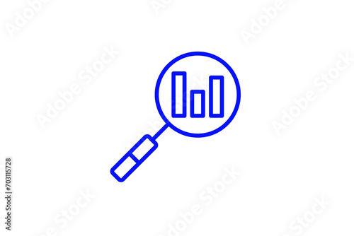search data pictogram  isolated on white in flat style design. Vector illustration.	
